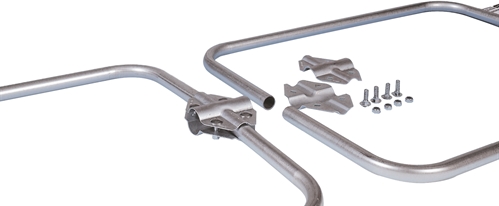Beugelset voor rolcontainer stang