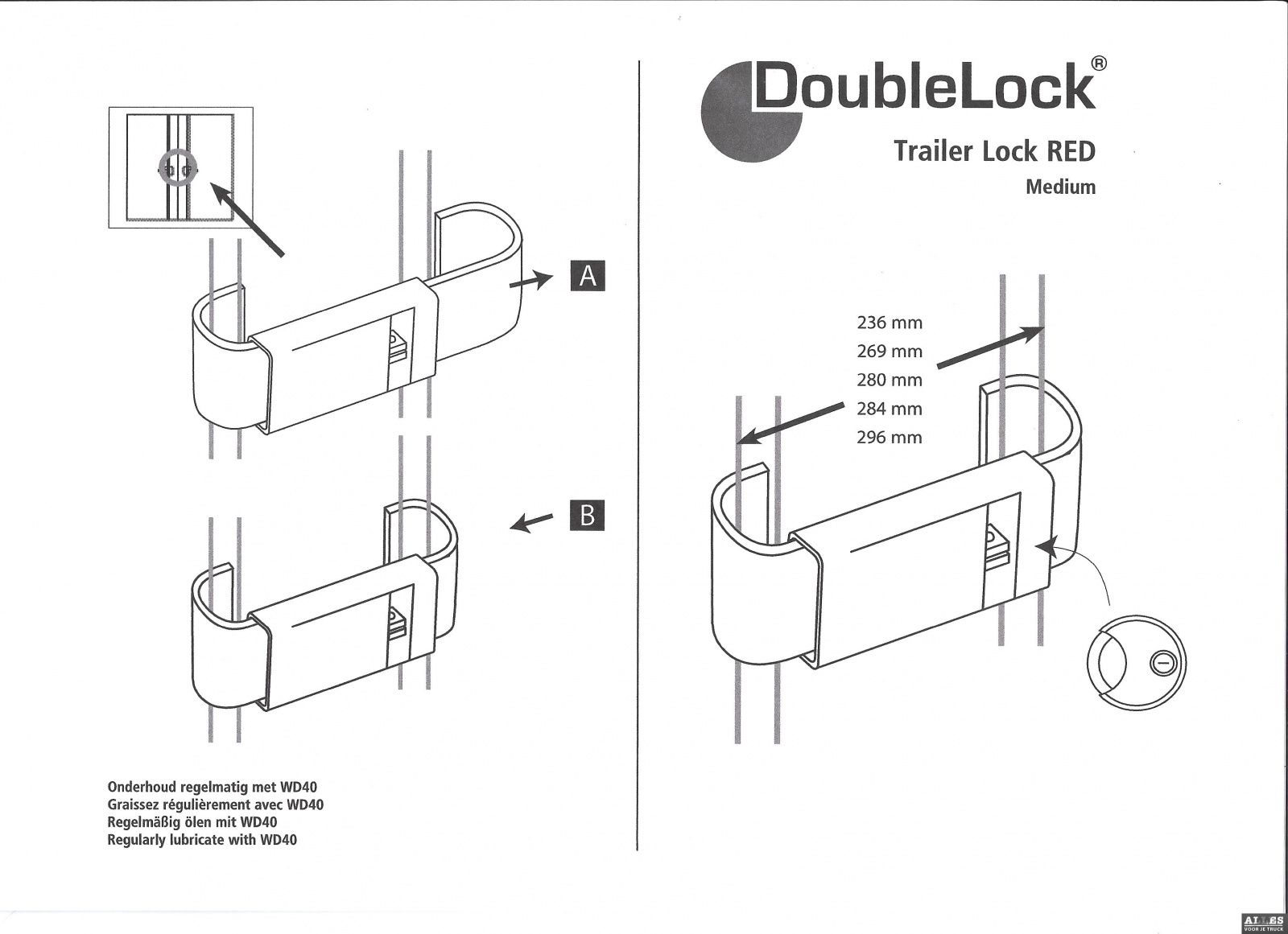 Trailerslot Red Medium Doublelock