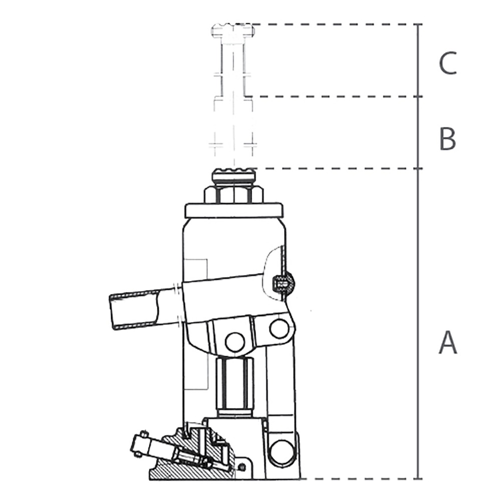 Delta hydraulische vijzel 30T