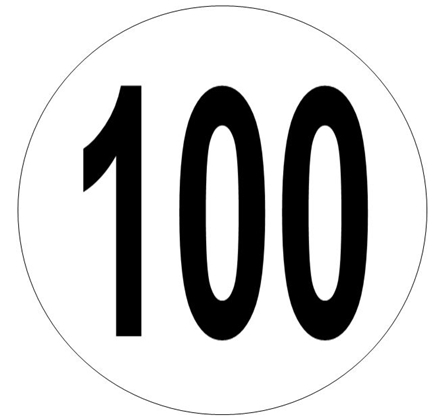 Snelheidsaanduiding sticker Frankrijk