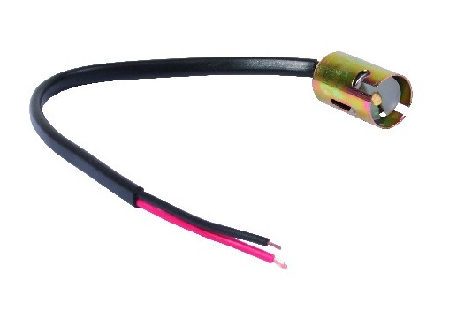 Fitting Britax metaal 1-polig BA15S met kabel