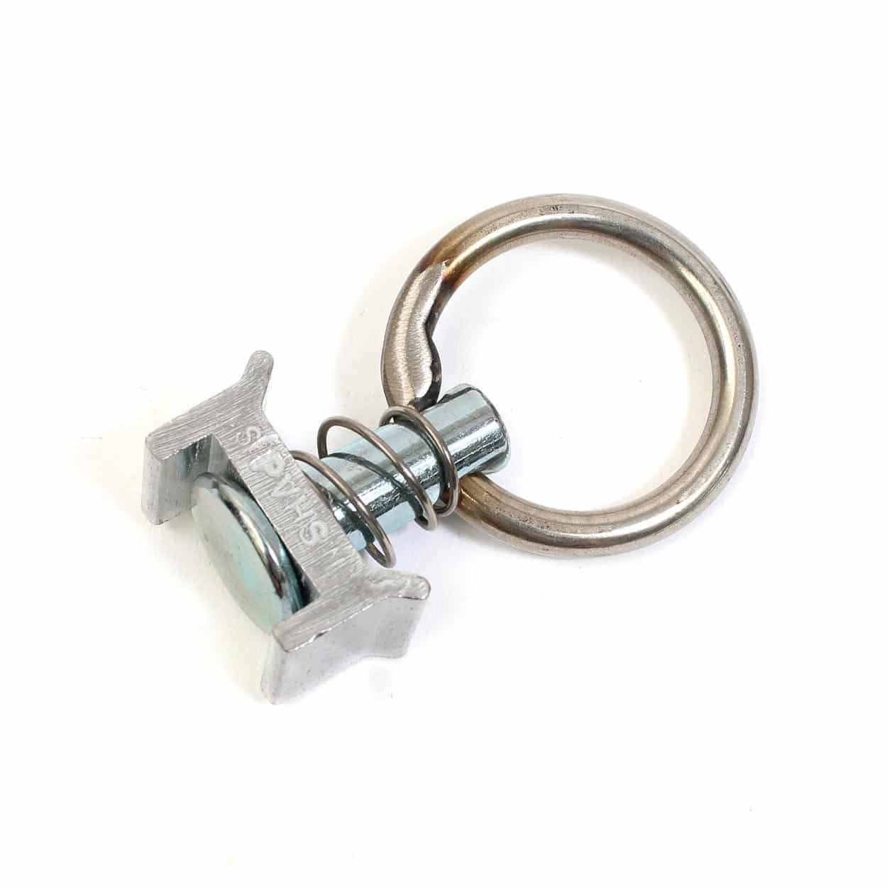 Vastzetring met single stud fitting voor vliegtuigrails
