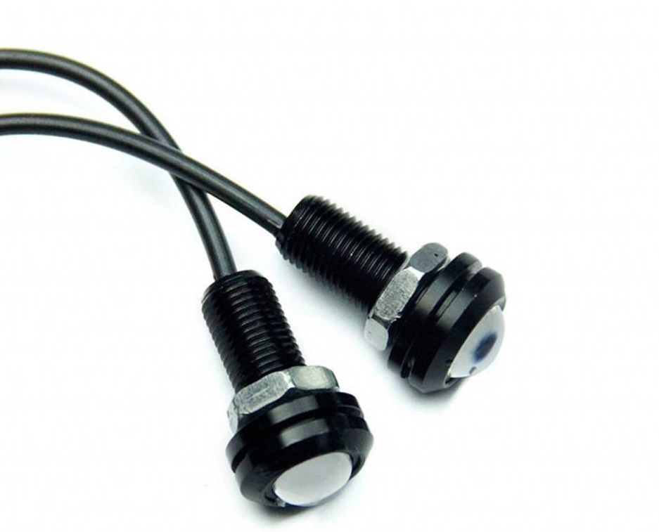 Led lamp Cat Eye rood 12V, set 2 stuks
