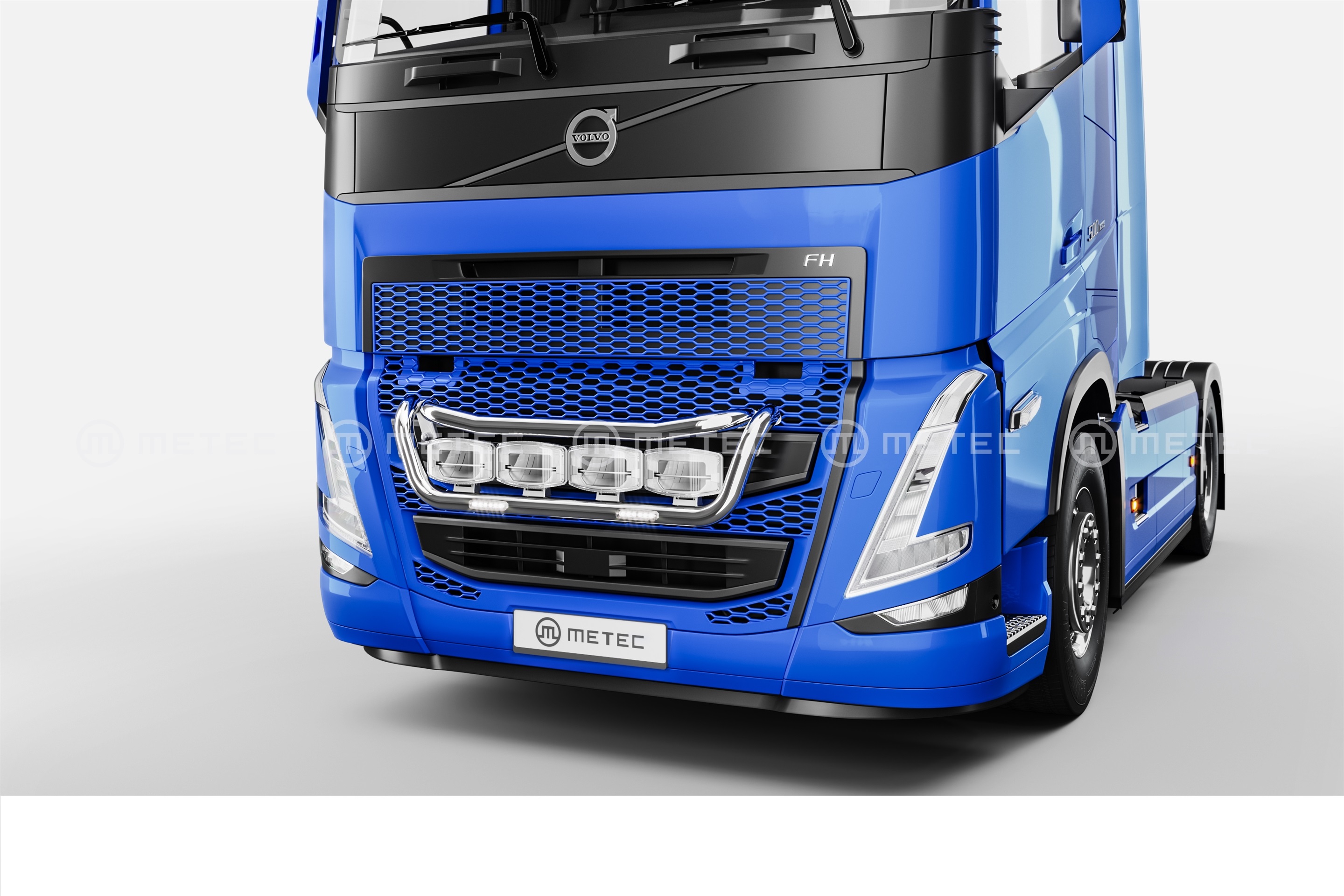 Lampenbeugel grille Volvo FH vanaf 2020 met 3 witte LED's Tailor
