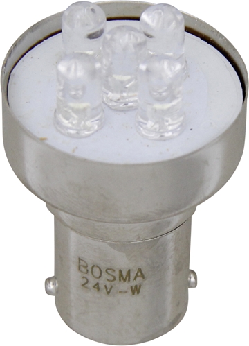 Led lamp Aspock wit BA15S 24V, 2 stuks