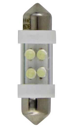 Led buislamp Aspock wit 38 mm 24V, 2 stuks