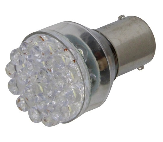 Led lamp Aspock rood 24 leds BA15S 24V, 2 stuks