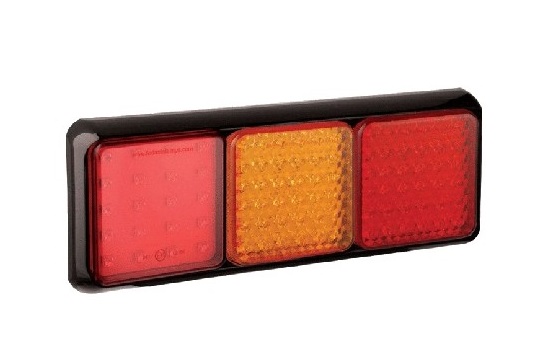 Achterlicht 3-kamer rem/achter/knipper/mist 100 LED Autolamps 12/24V