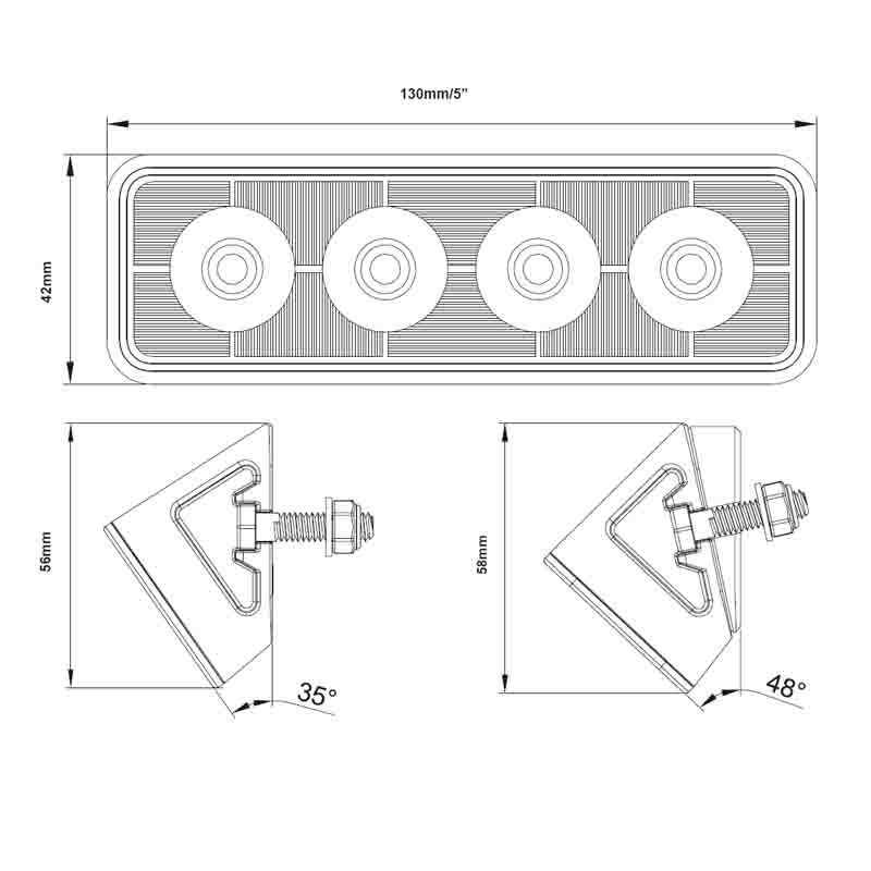 Werklamp Tralert Edge 24W 2800 lumen 24V