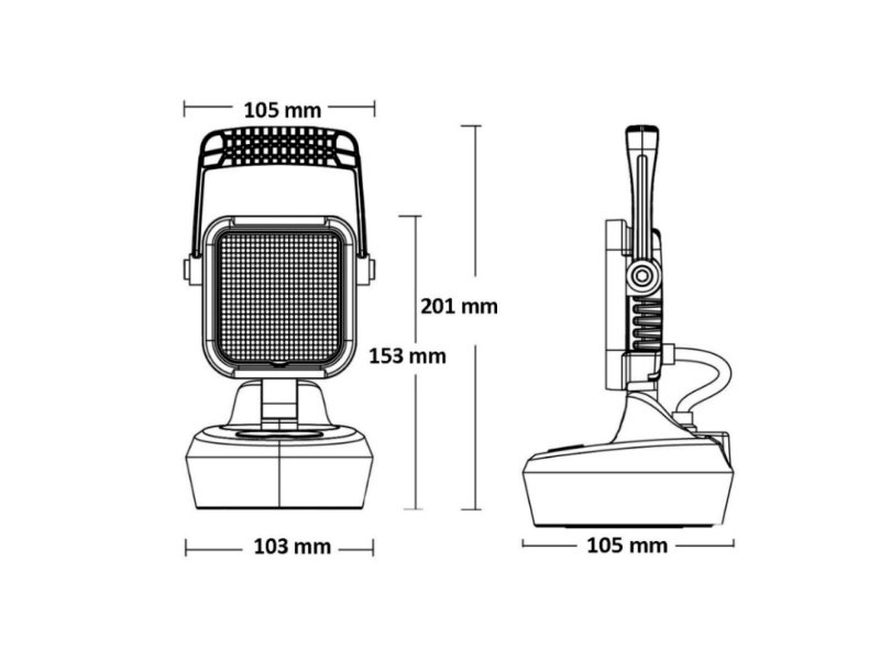 Oplaadbare LED-werklamp met magneetvoet