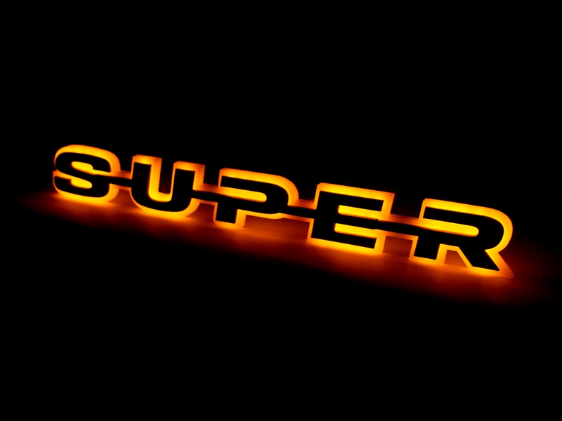 Verlichte Scania SUPER letters IP65 diverse kleuren 