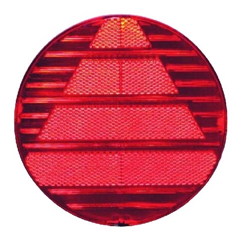 Reflector rond met driehoek rood Ø 145mm