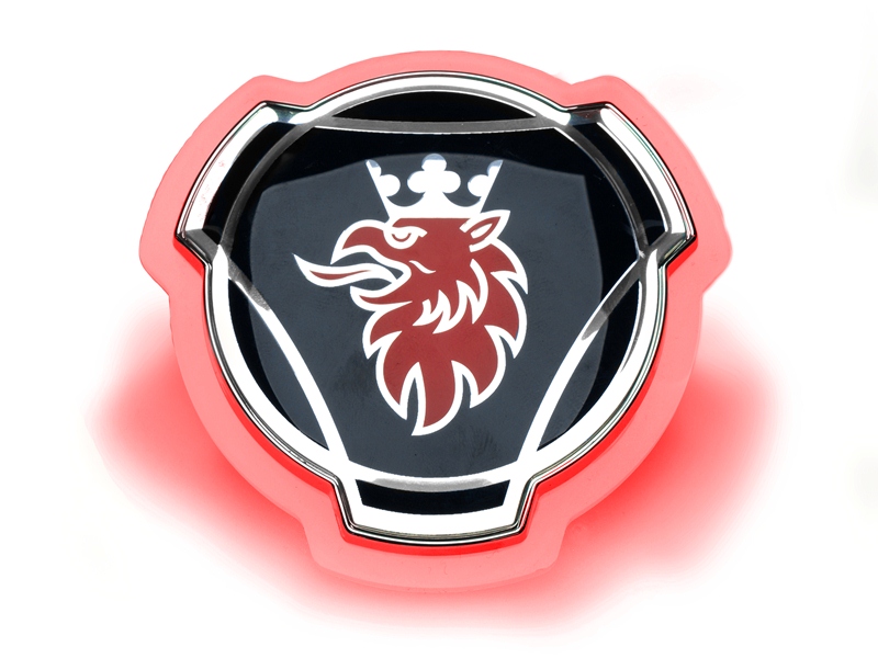 Verlicht Scania embleem LED Rood