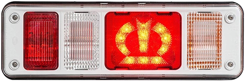 Achterlichtglas rechts met Krone logo voor Hybride lamp