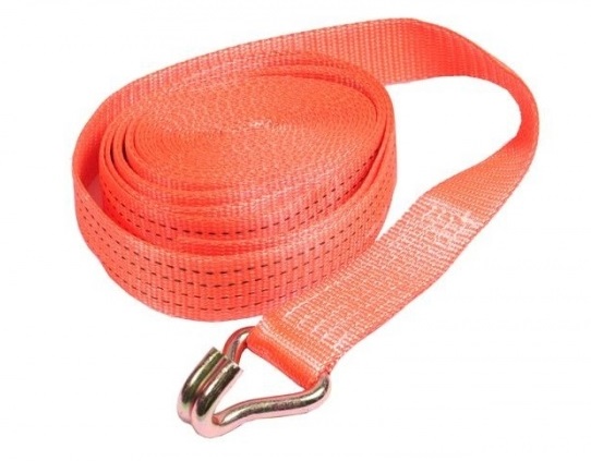 Losse band 50 mm 8,5M oranje voor spanband met spitshaak