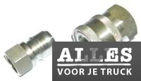 KW Vrouwelijke hogedruksnelkoppeling RVS 3/8"