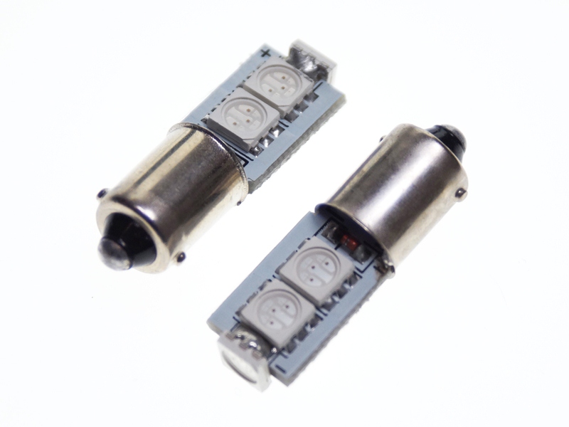 Led lamp oranje BA9s 24V, 2 stuks