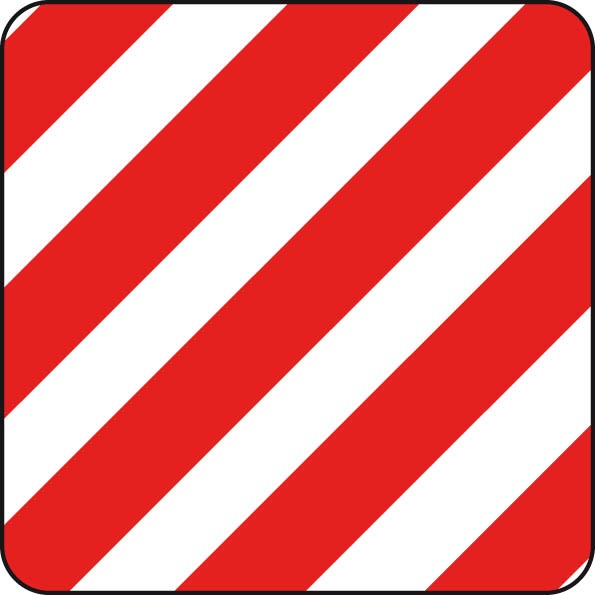 Lengte-breedte markering bord Nederland 500 x 500