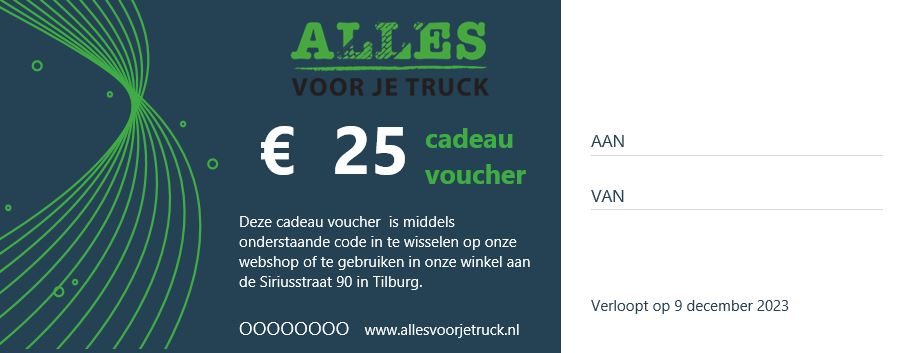 Alles voor je Truck Cadeau Voucher € 25,-