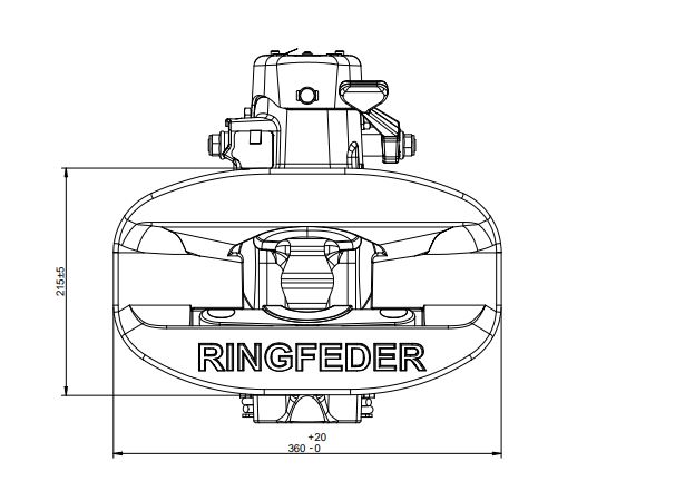 Vangmuilkoppeling RF50A 50mm Ringfeder