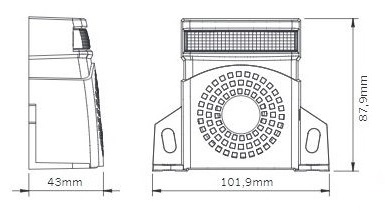 Achteruitrij-alarm met LED strobe 92-107 dB 10/80V