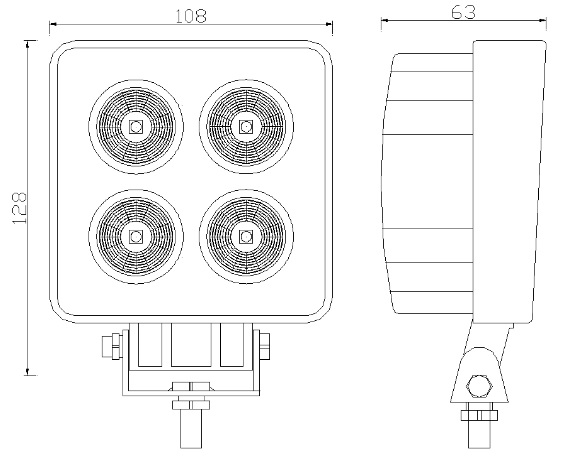 Werklamp led 23W 12/24V