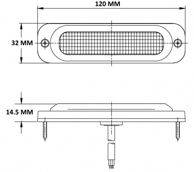 Flitser Osram Extra Dun Rood led 12/24V