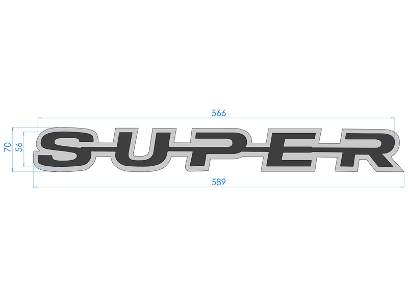 Verlichte Scania SUPER letters IP65 diverse kleuren 