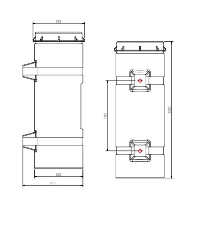 Documentenkoker rond rood Jonesco 1005
