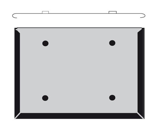 Bordhouder RVS voor borden 400 x 300   