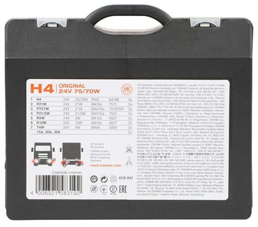 Lampenset Osram Original H4 24V