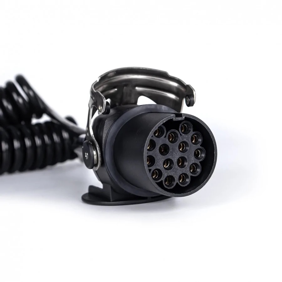 Electrospiraal 15 polig naar 2 x 7 polig aluminium 24V