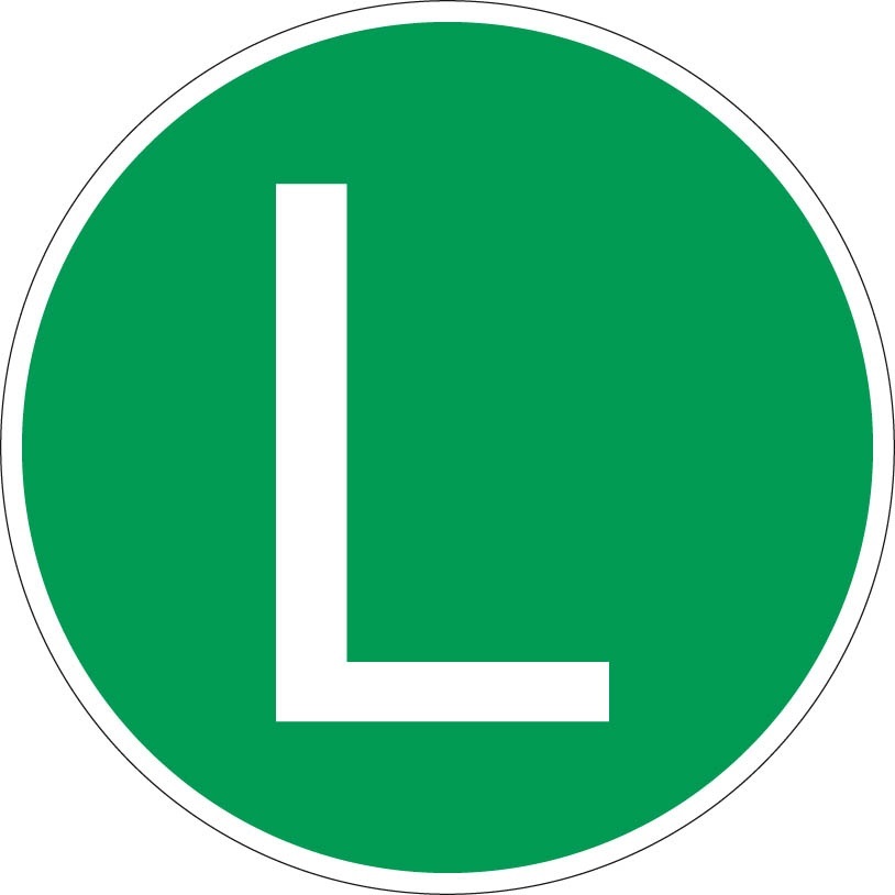 L-Sticker lärmarm, geluidsarm