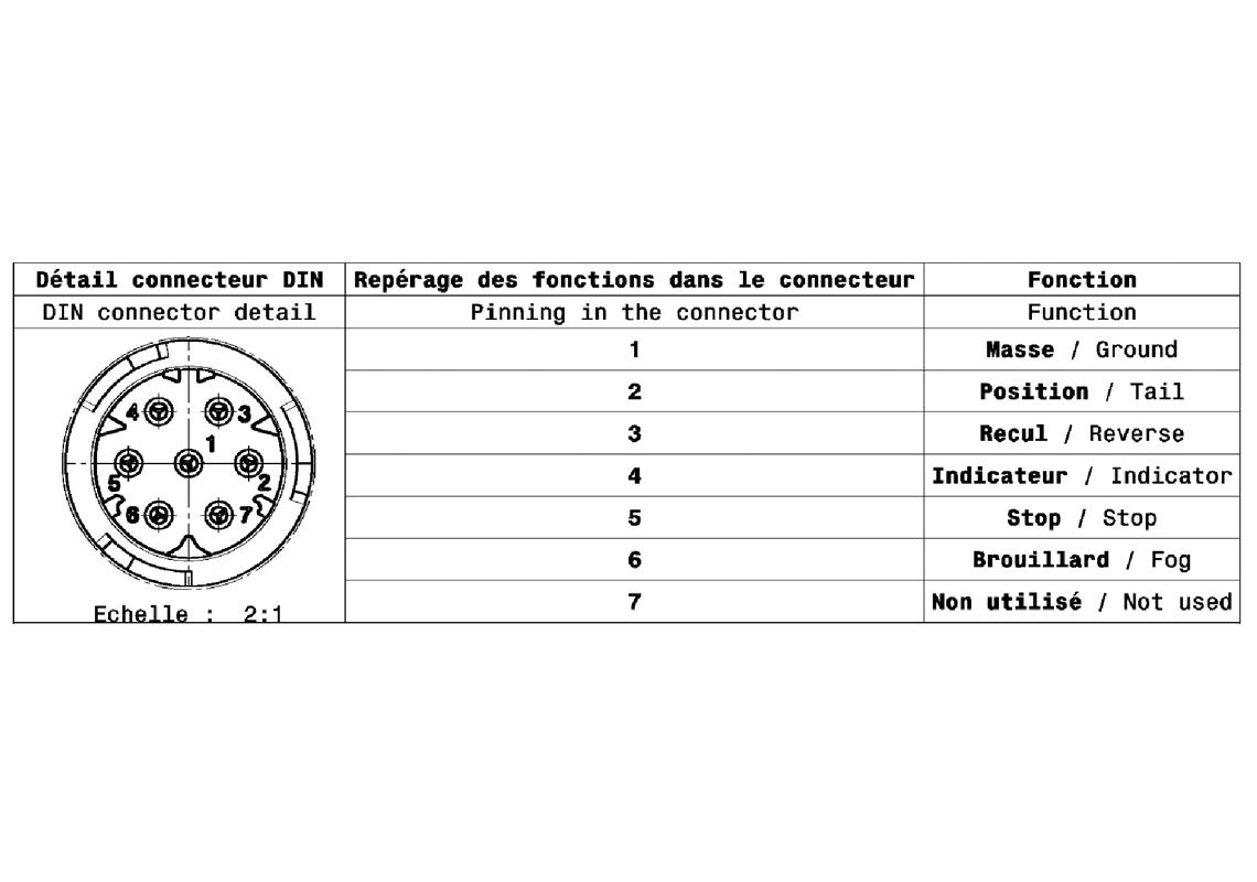 Achterlicht Vignal LC12 LED links trailer 24V AMP 