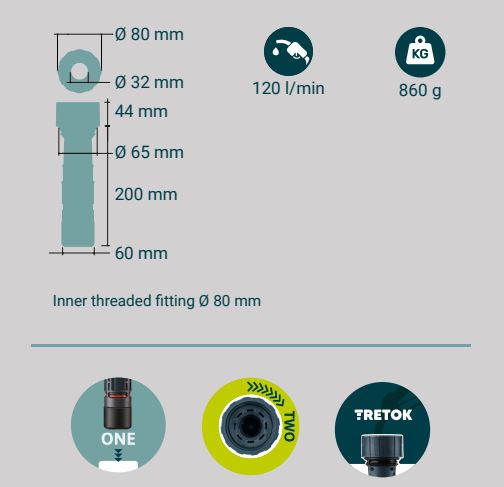 Anti-diefstal vulhals Tretok 80 voor Scania