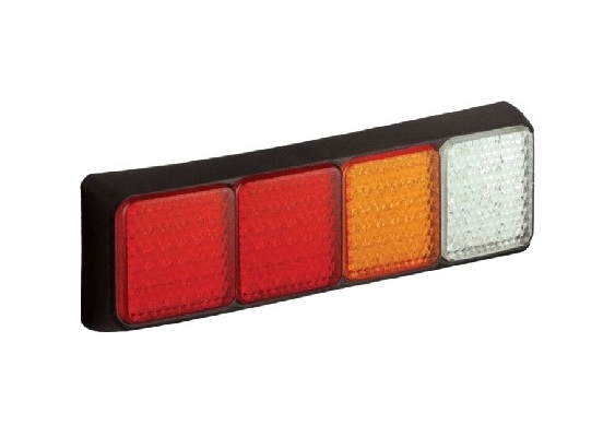Achterlicht 4-kamer rem/achter/knipper/achteruit100 LED Autolamps 12/24V