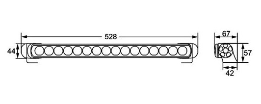 Led light bar 470 36W Hella 12/24V