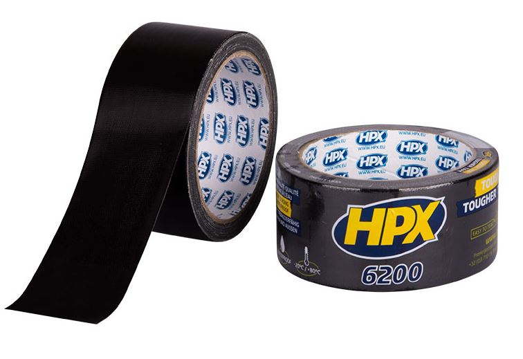 Ducttape zwart HPX 6200 repair tape