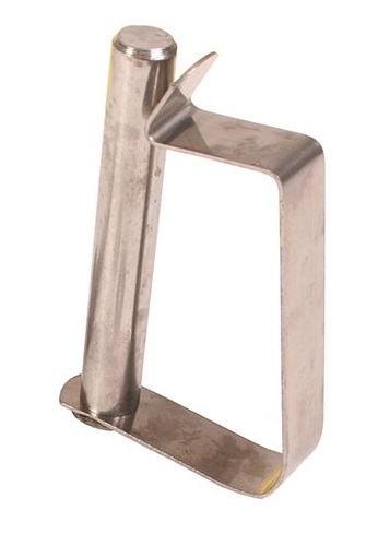 Borgpen met RVS veerclip t.b.v. klapbare steun RVS
