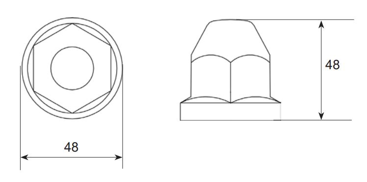 Wielmoerdop zwart SW30 Ruspa