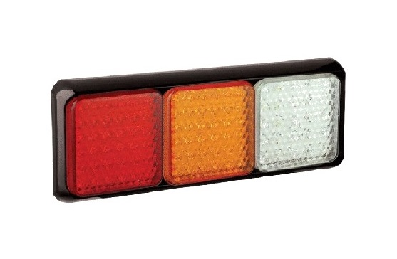 Achterlicht 3-kamer rem/achter/knipper/achteruit 100 LED Autolamps 12/24V