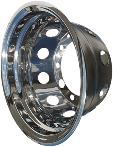 Wielschaal RVS hoogglans 22,5 x 8,25 inch diep alcoa look achteras 