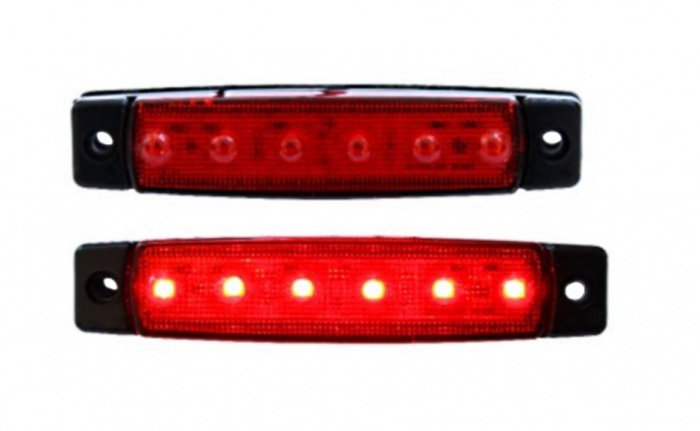 Markeringslamp led 24v rood