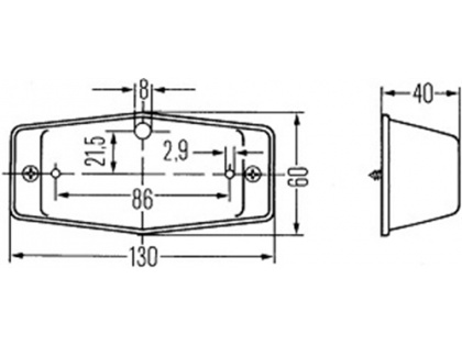 Hulpknipperlicht dubbelbrander 12/24V