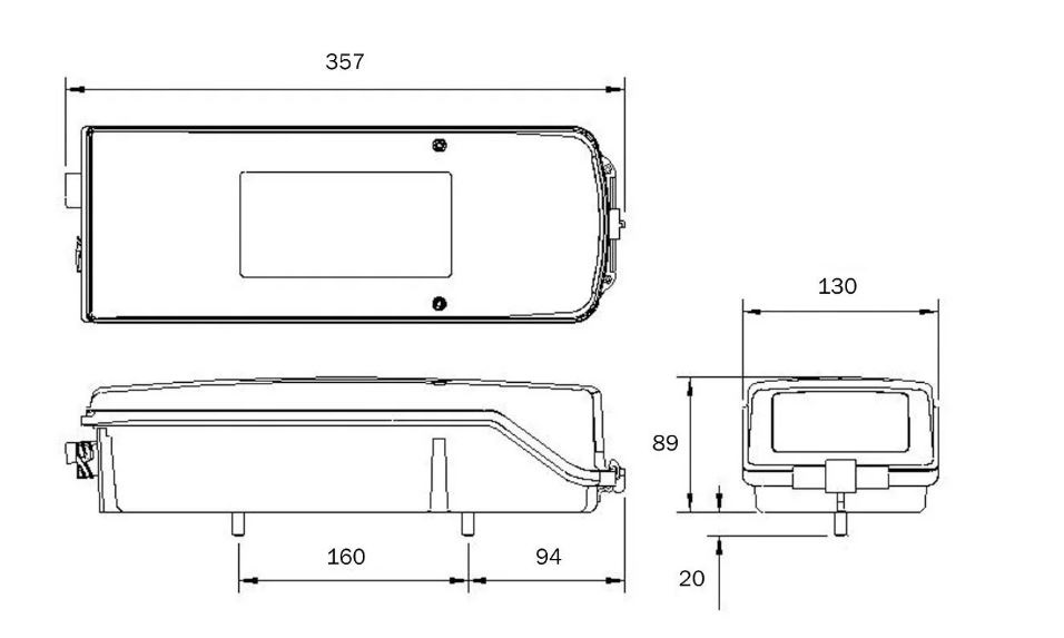 Achterlicht Volvo FM FH serie Rubbolite 462 links 24V