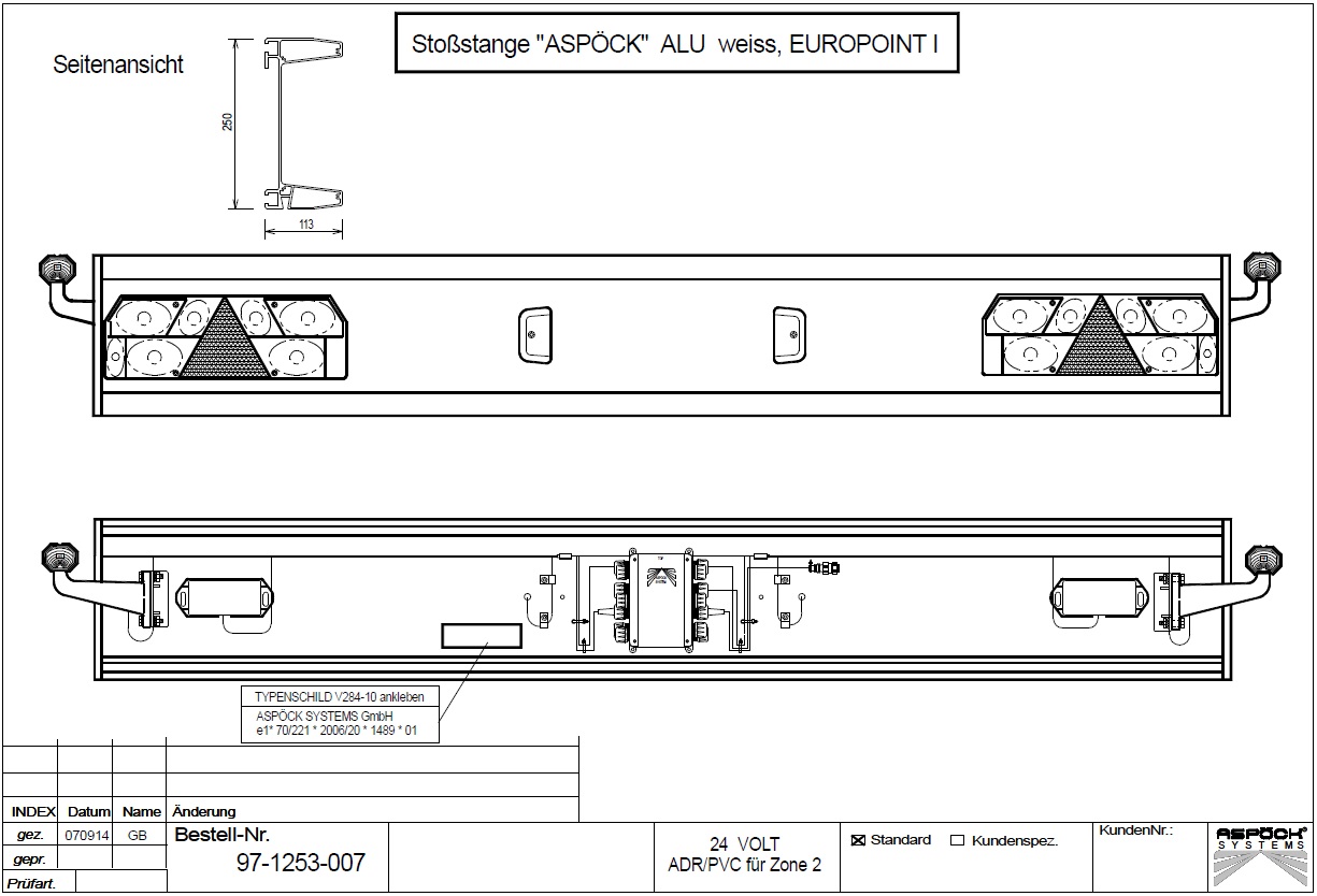 Bumper compleet met verlichting Aspock Europoint 1