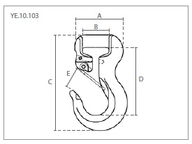 Deltalock haak rood 5 ton