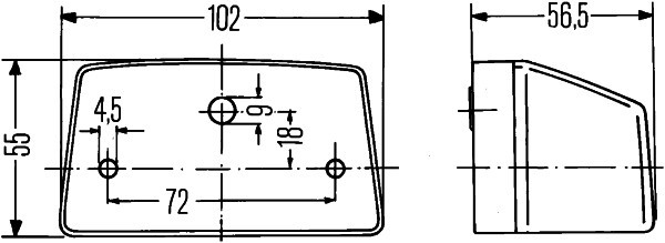 Kentekenlamp Hella gloeilamp 12/24V