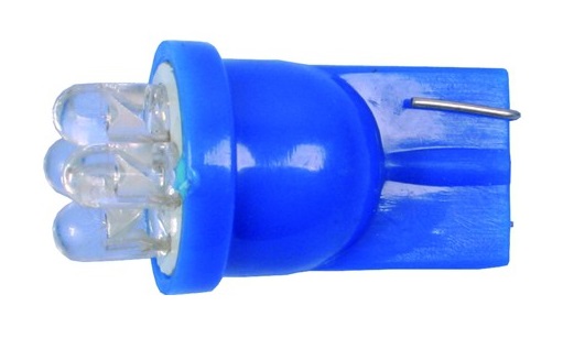 Led lamp Aspock blauw 4 leds 24V, 2 stuks