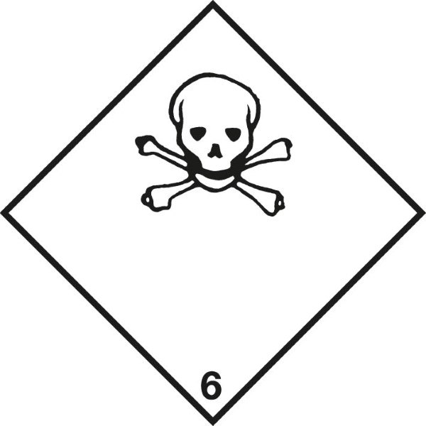 Gevaarsetiket giftige stoffen